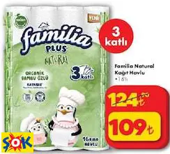FAMİLİA NATURAL KAĞIT HAVLU •16'LI FAMİLİA NATURAL KAĞIT HAVLU •16'LI